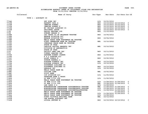 Mnth Index Collateral - Flight Standards Service - Civil Aviation ...