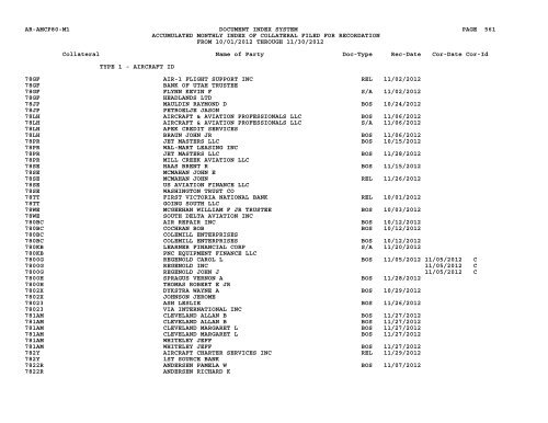 Mnth Index Collateral - Flight Standards Service - Civil Aviation ...