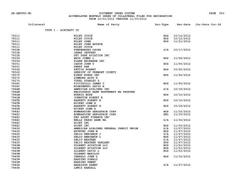 Mnth Index Collateral - Flight Standards Service - Civil Aviation ...