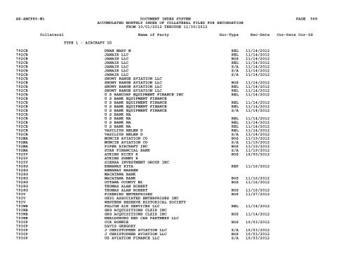 Mnth Index Collateral - Flight Standards Service - Civil Aviation ...