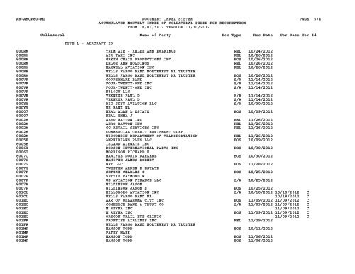 Mnth Index Collateral - Flight Standards Service - Civil Aviation ...