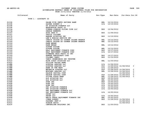 Mnth Index Collateral - Flight Standards Service - Civil Aviation ...