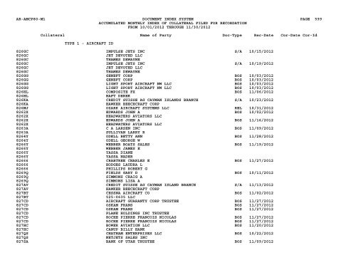 Mnth Index Collateral - Flight Standards Service - Civil Aviation ...