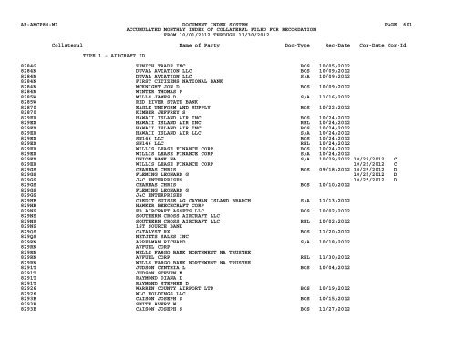 Mnth Index Collateral - Flight Standards Service - Civil Aviation ...