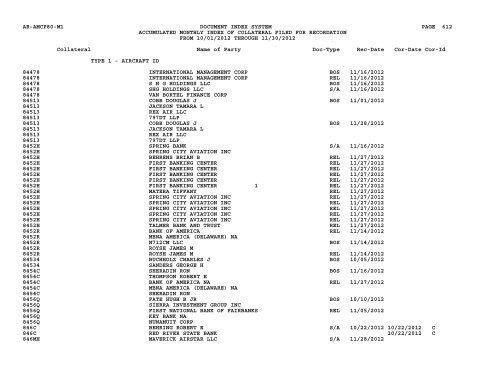 Mnth Index Collateral - Flight Standards Service - Civil Aviation ...