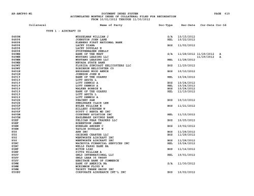 Mnth Index Collateral - Flight Standards Service - Civil Aviation ...