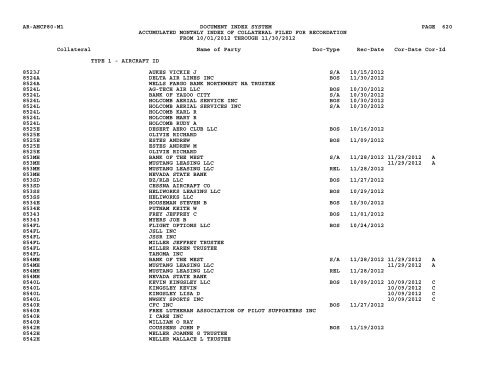 Mnth Index Collateral - Flight Standards Service - Civil Aviation ...