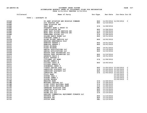 Mnth Index Collateral - Flight Standards Service - Civil Aviation ...