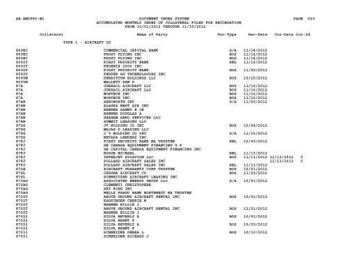 Mnth Index Collateral - Flight Standards Service - Civil Aviation ...