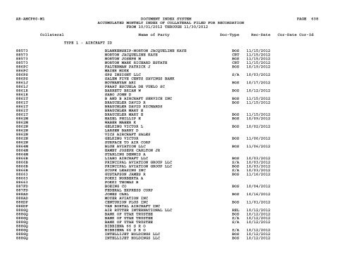 Mnth Index Collateral - Flight Standards Service - Civil Aviation ...