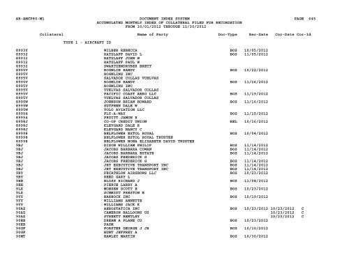 Mnth Index Collateral - Flight Standards Service - Civil Aviation ...