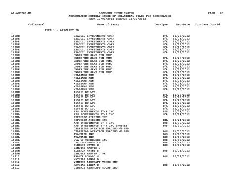 Mnth Index Collateral - Flight Standards Service - Civil Aviation ...