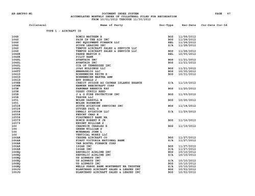 Mnth Index Collateral - Flight Standards Service - Civil Aviation ...