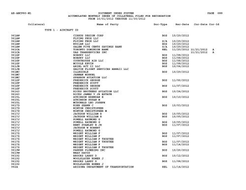 Mnth Index Collateral - Flight Standards Service - Civil Aviation ...