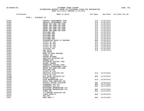 Mnth Index Collateral - Flight Standards Service - Civil Aviation ...