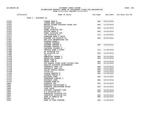 Mnth Index Collateral - Flight Standards Service - Civil Aviation ...