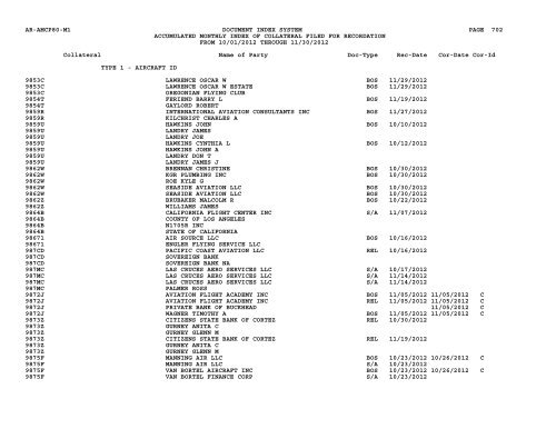 Mnth Index Collateral - Flight Standards Service - Civil Aviation ...