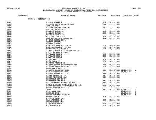 Mnth Index Collateral - Flight Standards Service - Civil Aviation ...