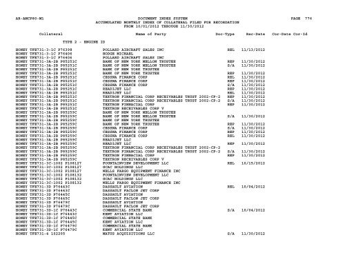 Mnth Index Collateral - Flight Standards Service - Civil Aviation ...