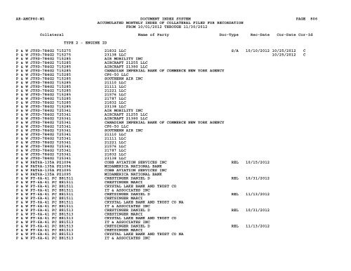 Mnth Index Collateral - Flight Standards Service - Civil Aviation ...