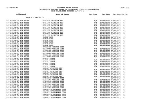 Mnth Index Collateral - Flight Standards Service - Civil Aviation ...