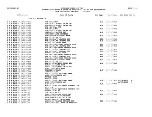 Mnth Index Collateral - Flight Standards Service - Civil Aviation ...