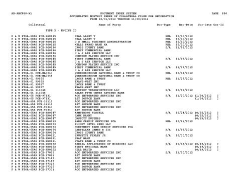 Mnth Index Collateral - Flight Standards Service - Civil Aviation ...