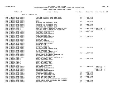 Mnth Index Collateral - Flight Standards Service - Civil Aviation ...