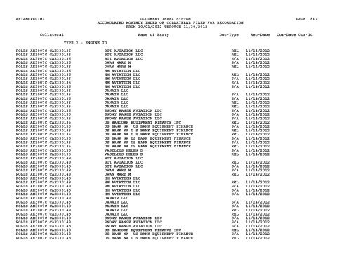 Mnth Index Collateral - Flight Standards Service - Civil Aviation ...