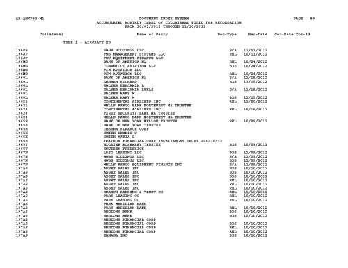 Mnth Index Collateral - Flight Standards Service - Civil Aviation ...