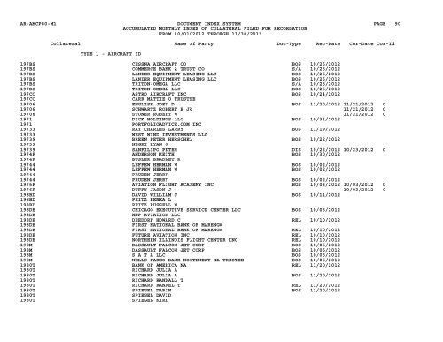 Mnth Index Collateral - Flight Standards Service - Civil Aviation ...