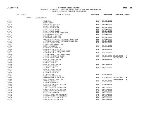 Mnth Index Collateral - Flight Standards Service - Civil Aviation ...