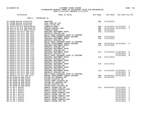 Mnth Index Collateral - Flight Standards Service - Civil Aviation ...