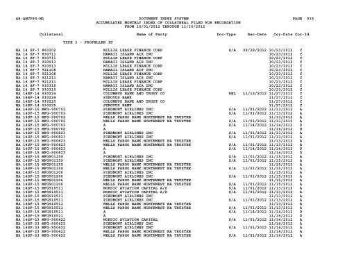 Mnth Index Collateral - Flight Standards Service - Civil Aviation ...