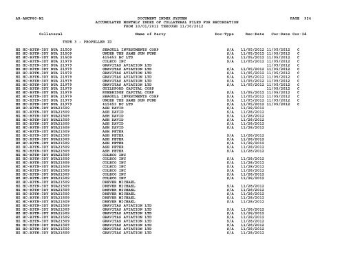 Mnth Index Collateral - Flight Standards Service - Civil Aviation ...