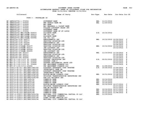 Mnth Index Collateral - Flight Standards Service - Civil Aviation ...