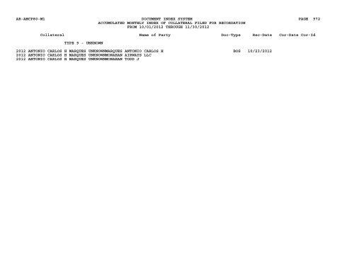 Mnth Index Collateral - Flight Standards Service - Civil Aviation ...