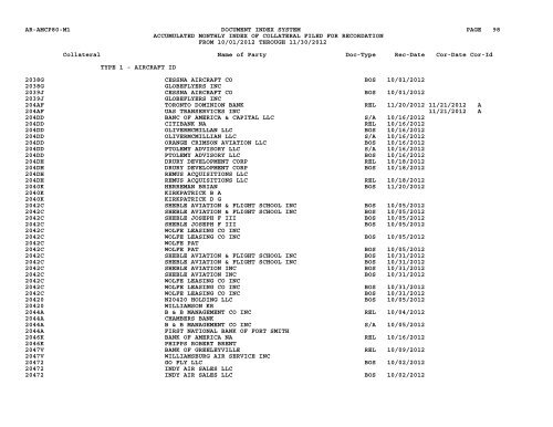 Mnth Index Collateral - Flight Standards Service - Civil Aviation ...