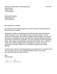 Referenzschreiben vo zufriedenen Immobilieneigentümer der Firma Neckartal Immobilien