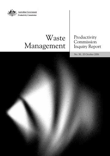 Waste Management - Productivity Commission