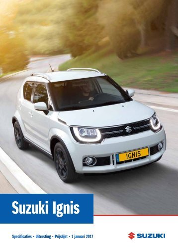 Suzuki Ignis specificatieprijslijst januari 2017