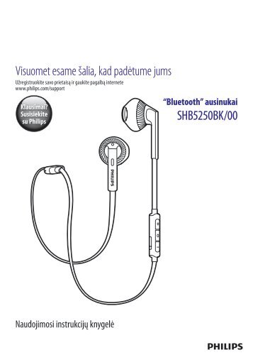 Philips Casque Bluetooth - Mode dâemploi - LIT