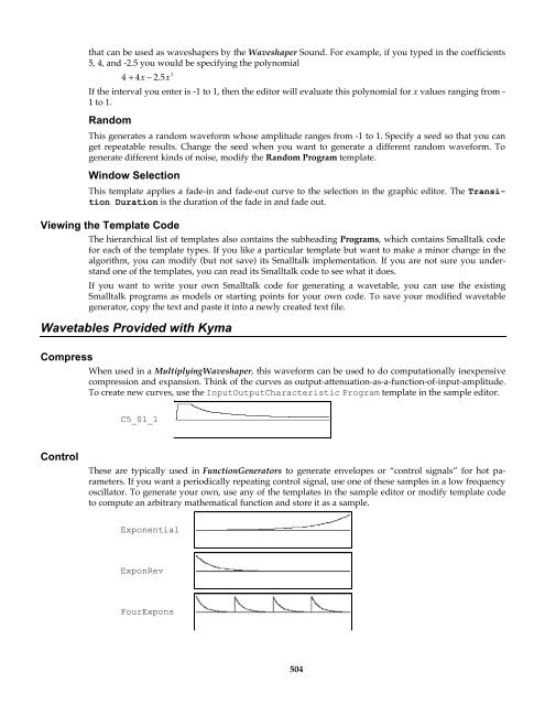 The Kyma Language for Sound Design, Version 4.5