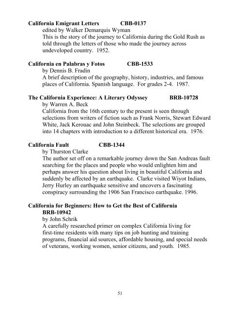 California Collection - Braille Institute of America