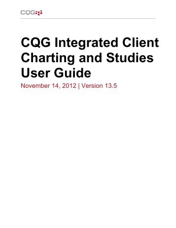 Charting and Studies User Guide - CQG.com