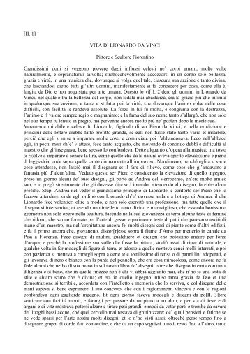 [II. 1] VITA DI LIONARDO DA VINCI Pittore e Scultore Fiorentino ...