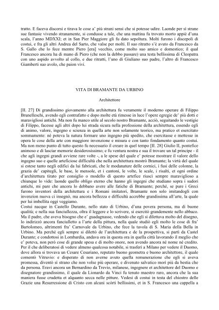 [II. 1] VITA DI LIONARDO DA VINCI Pittore e Scultore Fiorentino ...