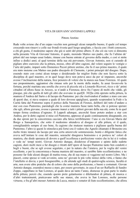 [II. 1] VITA DI LIONARDO DA VINCI Pittore e Scultore Fiorentino ...