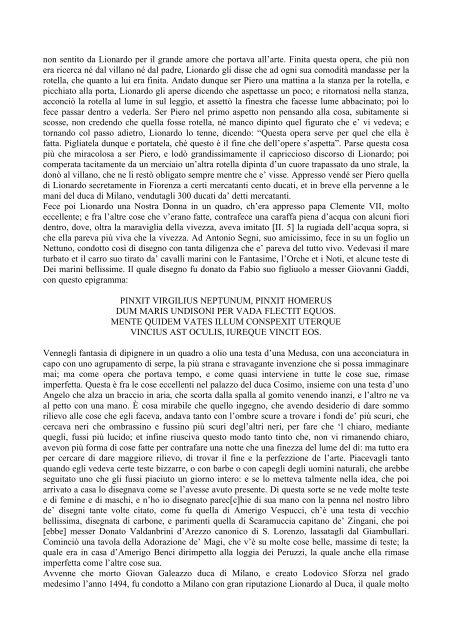 [II. 1] VITA DI LIONARDO DA VINCI Pittore e Scultore Fiorentino ...