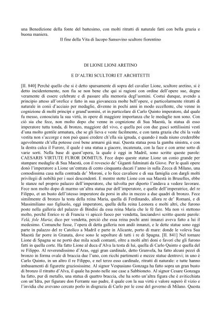 [II. 1] VITA DI LIONARDO DA VINCI Pittore e Scultore Fiorentino ...